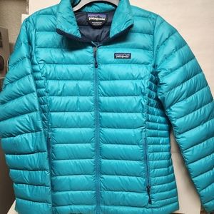 Patagonia women's M down jacket Teal